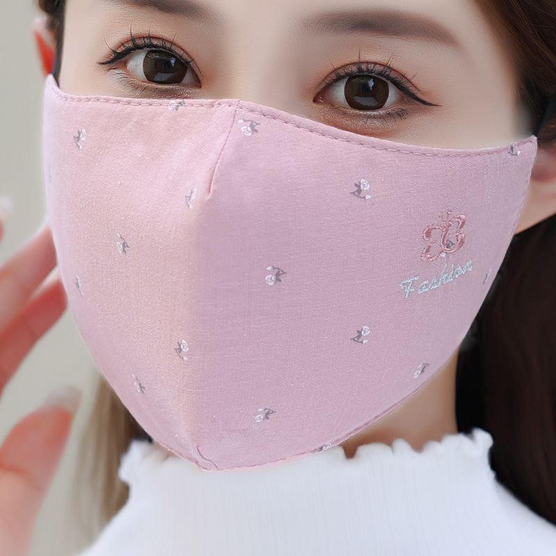 Женска 3D топла памучна маска за лице, пераща се, дишаща, за зимно-есенно каране на велосипед