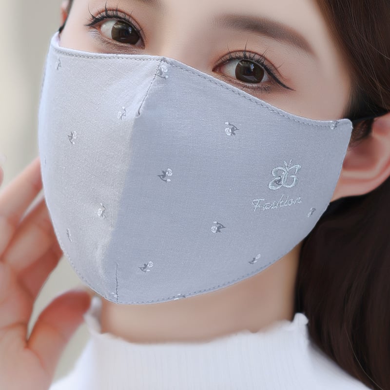 Женска 3D топла памучна маска за лице, пераща се, дишаща, за зимно-есенно каране на велосипед