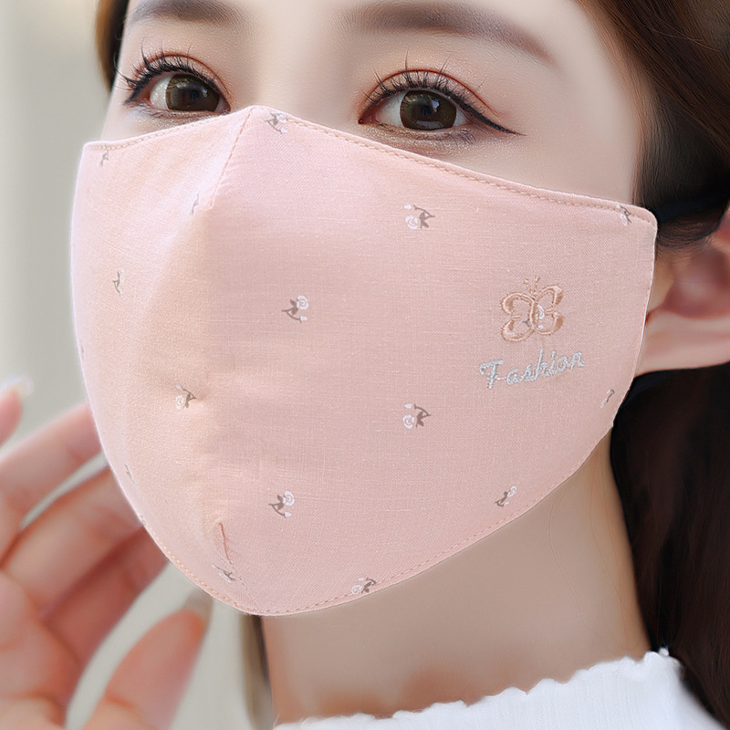 Женска 3D топла памучна маска за лице, пераща се, дишаща, за зимно-есенно каране на велосипед