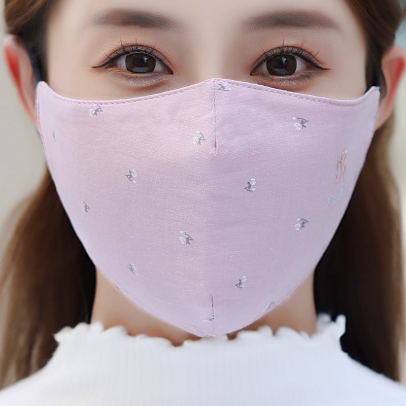 Женска 3D топла памучна маска за лице, пераща се, дишаща, за зимно-есенно каране на велосипед