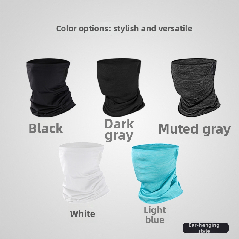 Εξωτερικός λαιμός από ice silk με σχέδιο για τα αυτιά και μάσκα ιππασίας – αναπνέει, φιλικό προς το δέρμα αξεσουάρ κεφαλής για ενήλικες (unisex)