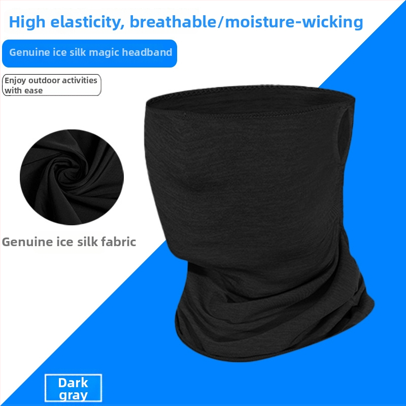 Εξωτερικός λαιμός από ice silk με σχέδιο για τα αυτιά και μάσκα ιππασίας – αναπνέει, φιλικό προς το δέρμα αξεσουάρ κεφαλής για ενήλικες (unisex)