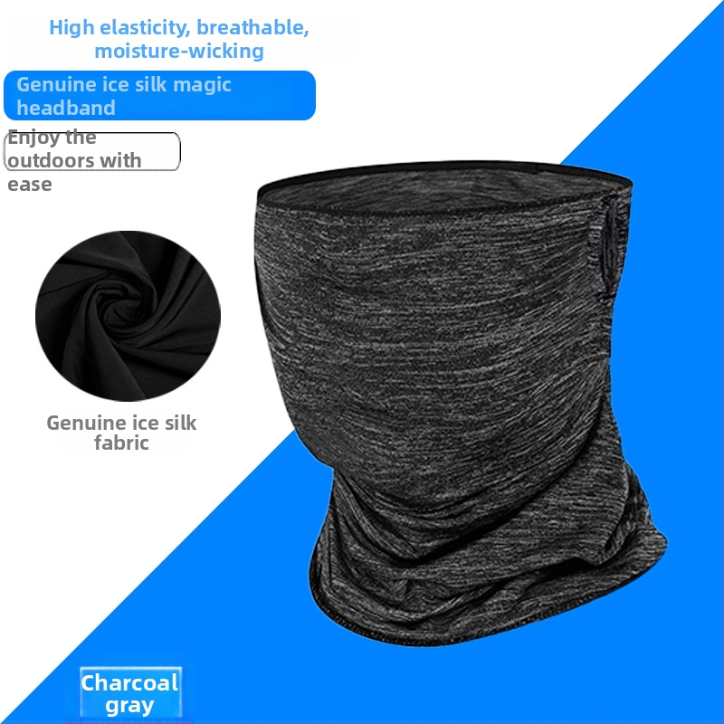 Εξωτερικός λαιμός από ice silk με σχέδιο για τα αυτιά και μάσκα ιππασίας – αναπνέει, φιλικό προς το δέρμα αξεσουάρ κεφαλής για ενήλικες (unisex)