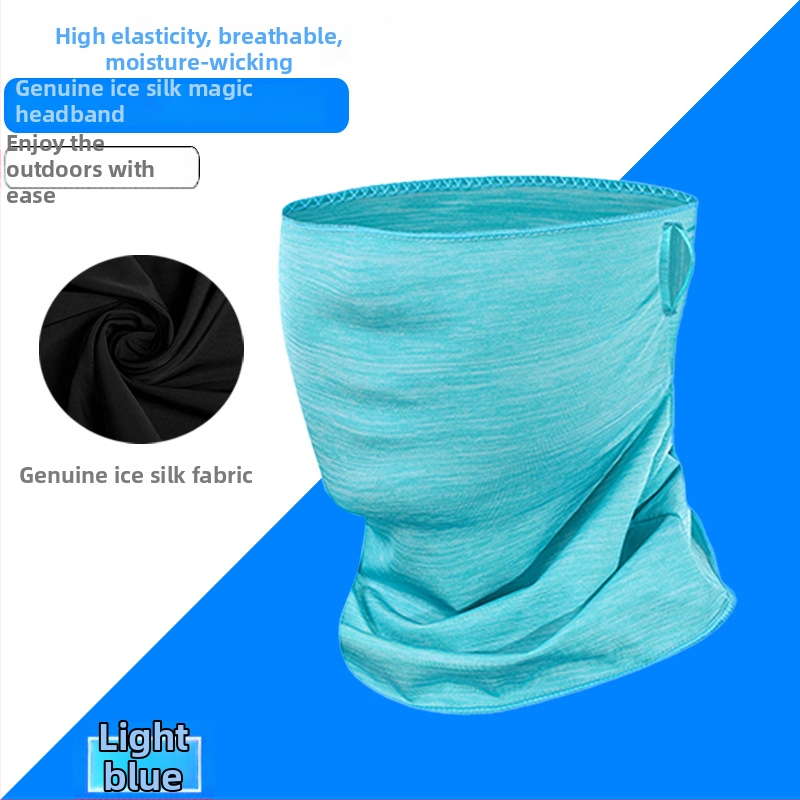 Εξωτερικός λαιμός από ice silk με σχέδιο για τα αυτιά και μάσκα ιππασίας – αναπνέει, φιλικό προς το δέρμα αξεσουάρ κεφαλής για ενήλικες (unisex)