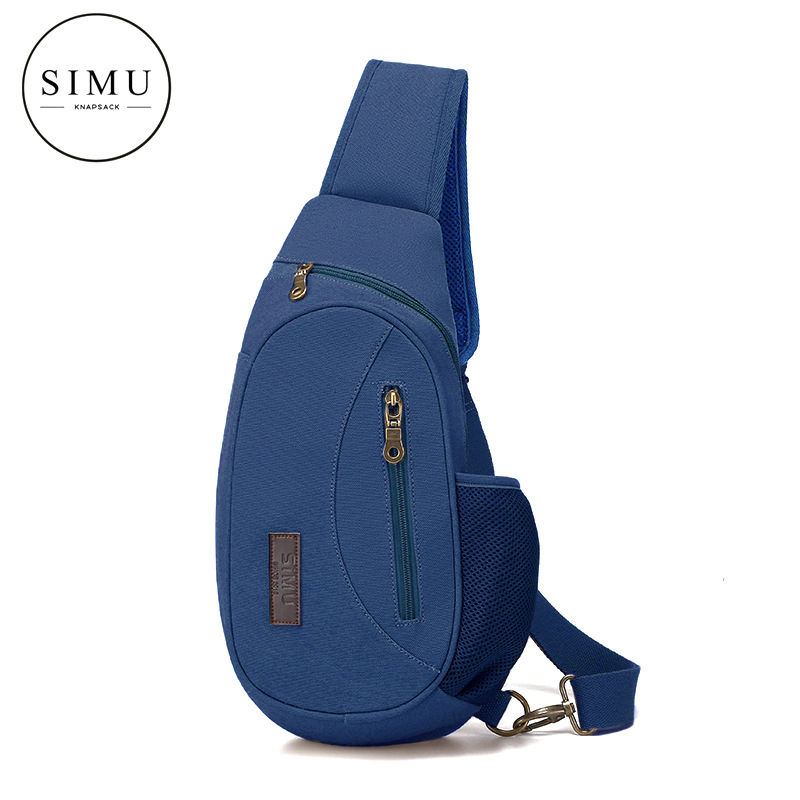 Vīriešu kanvas krūšu soma, universālais modelis, izturīga pret nodilumu, poliestera oderes