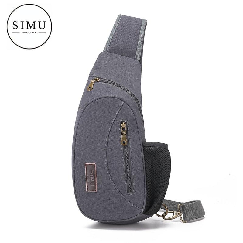 Vīriešu kanvas krūšu soma, universālais modelis, izturīga pret nodilumu, poliestera oderes