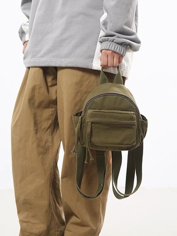 Mini platneni ruksak, unisex, najlon, ulični stil, kompatibilan s 8-inčnim prijenosnim računalom, naramenice s zračnim jastukom
