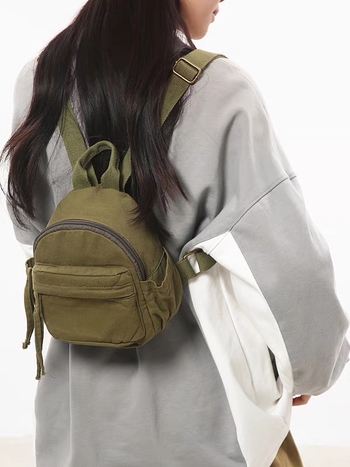 Mini platneni ruksak, unisex, najlon, ulični stil, kompatibilan s 8-inčnim prijenosnim računalom, naramenice s zračnim jastukom