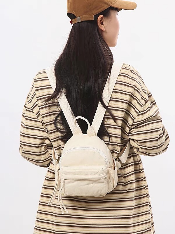 Mini platneni ruksak, unisex, najlon, ulični stil, kompatibilan s 8-inčnim prijenosnim računalom, naramenice s zračnim jastukom