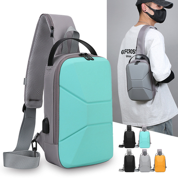 Ανδρική Τσάντα Στήθους με Διασταυρωμένο Λουρί | Στυλ Αναψυχής Ταξιδιού, Υλικό PC+Νάιλον, Αδιάβροχη, Πολύ Ελαφριά, Επένδυση Πολυεστέρα, Άνοιξη 2025