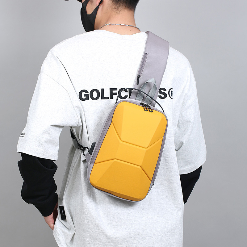 Ανδρική Τσάντα Στήθους με Διασταυρωμένο Λουρί | Στυλ Αναψυχής Ταξιδιού, Υλικό PC+Νάιλον, Αδιάβροχη, Πολύ Ελαφριά, Επένδυση Πολυεστέρα, Άνοιξη 2025