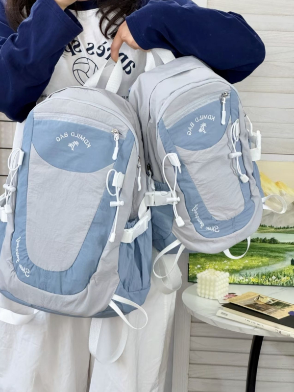 Uniszex hátizsák kempingezéshez, 20-35L, nejlon, ultrakönnyű és kopásálló, kompatibil 14 hüvelykes laptophoz