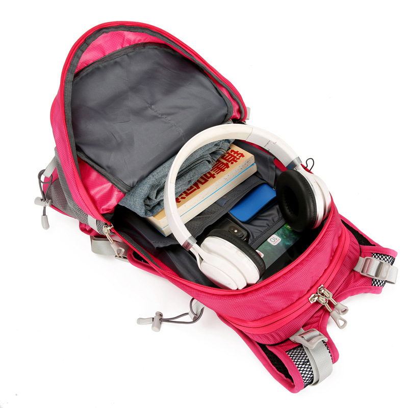 Planinarski ruksak od najlona, prozračan, s sustavom remena s zračnim jastučićem, poliester podstava, za aktivnosti na otvorenom