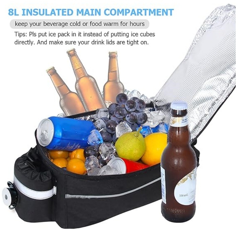 Задна чанта за планински велосипед, модел Ys-387, полиестер, 8 л капацитет, с подплата