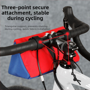 водонепропусклива триъгълна велосипедна чанта – капацитет 2 л, полиестер, wolfilist