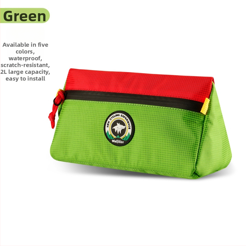 водонепропусклива триъгълна велосипедна чанта – капацитет 2 л, полиестер, wolfilist