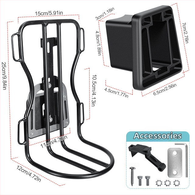 Преден багажник за велосипед със малка платнена чанта — Bikf-bag107, пластмаса; функция: съхранение; марка: Newboler