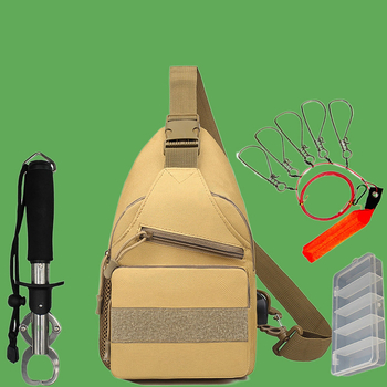 Geantă multifuncțională pentru năluci, purtare crossbody/umeri/talie, rucsac de pescuit cu buzunar pentru clește (Brand: Other; Origin: China; Material: Other)
