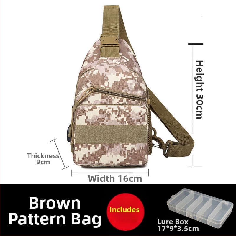 Geantă multifuncțională pentru năluci, purtare crossbody/umeri/talie, rucsac de pescuit cu buzunar pentru clește (Brand: Other; Origin: China; Material: Other)