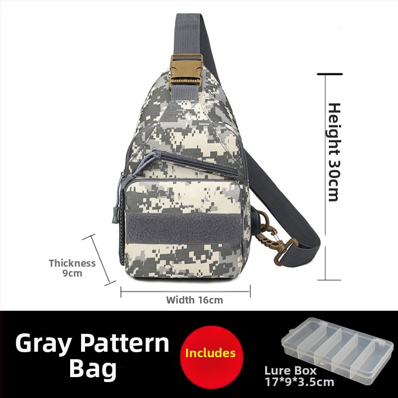 Geantă multifuncțională pentru năluci, purtare crossbody/umeri/talie, rucsac de pescuit cu buzunar pentru clește (Brand: Other; Origin: China; Material: Other)