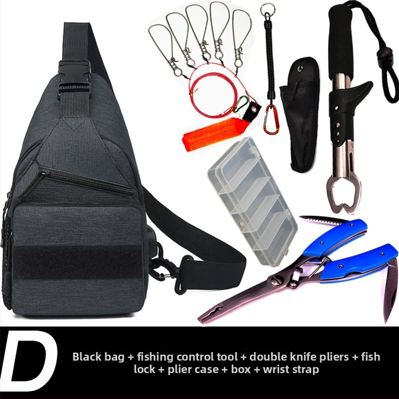 Geantă multifuncțională pentru năluci, purtare crossbody/umeri/talie, rucsac de pescuit cu buzunar pentru clește (Brand: Other; Origin: China; Material: Other)