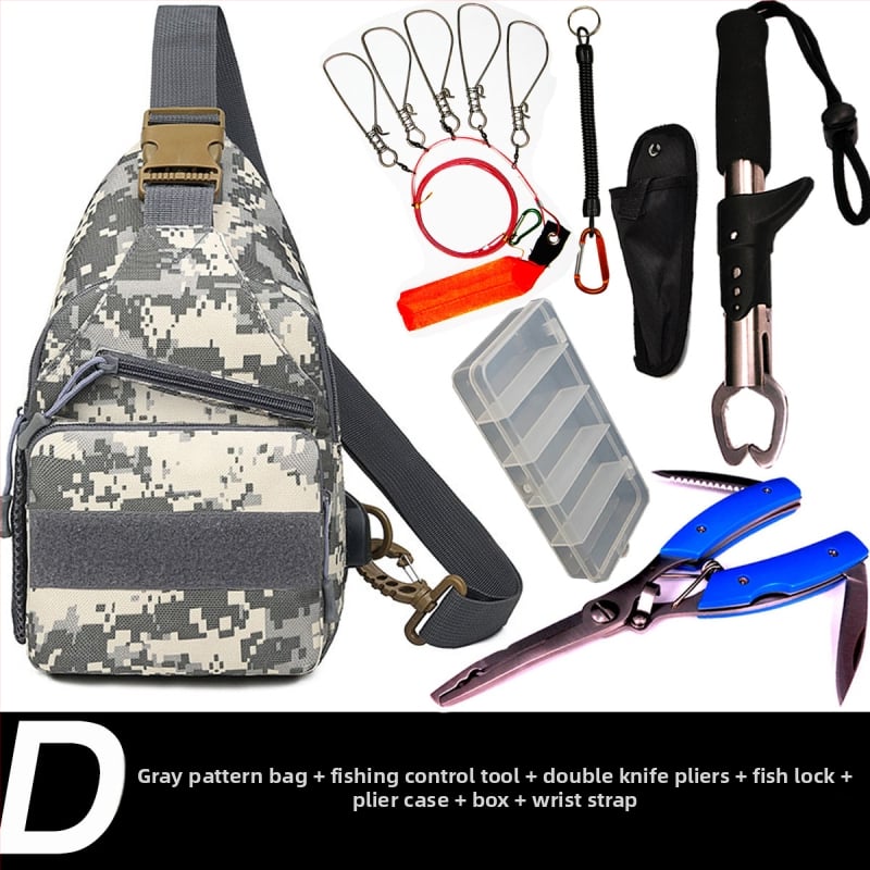 Geantă multifuncțională pentru năluci, purtare crossbody/umeri/talie, rucsac de pescuit cu buzunar pentru clește (Brand: Other; Origin: China; Material: Other)