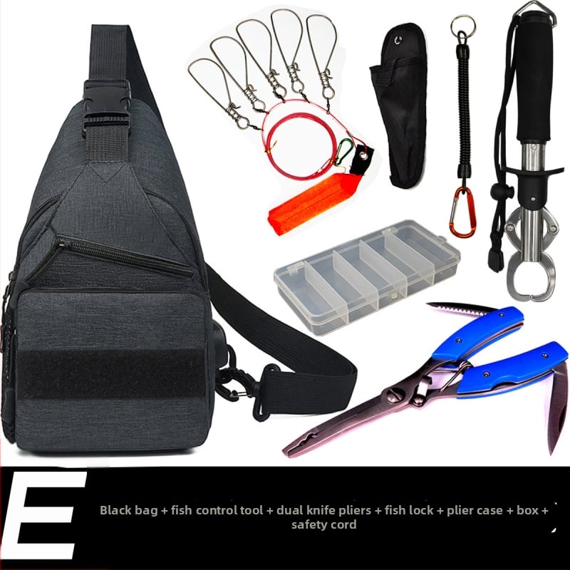 Geantă multifuncțională pentru năluci, purtare crossbody/umeri/talie, rucsac de pescuit cu buzunar pentru clește (Brand: Other; Origin: China; Material: Other)