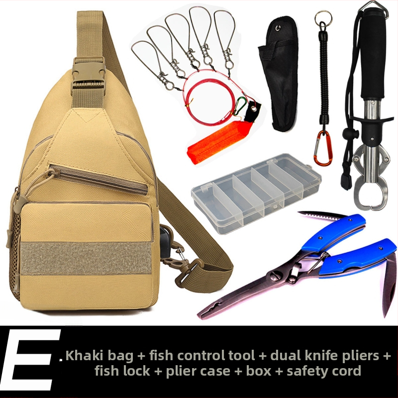 Geantă multifuncțională pentru năluci, purtare crossbody/umeri/talie, rucsac de pescuit cu buzunar pentru clește (Brand: Other; Origin: China; Material: Other)