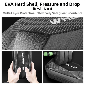 Чанта за кормило на велосипед, EVA материал, 3L капацитет, водоустойчива, лесно разглобяваща се, марка WHEEL UP