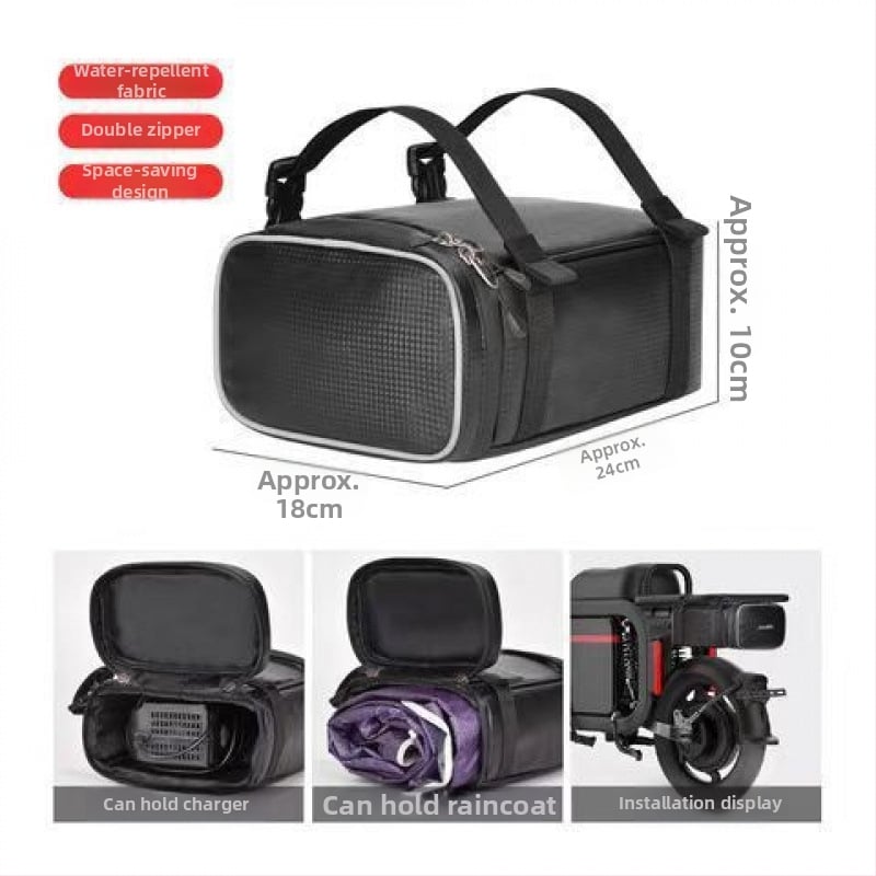 Чанта за електрически велосипед със странични отделения и задно висящо отделение, универсална голяма вместимост