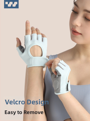 Mănuși de bicicletă cu degete parțiale, din piele, Sway, pentru adulți, unisex (fitness și ciclism)