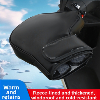 Huse pentru ghidoane ale motocicletei electrice – încălzite iarna, din bumbac gros cu căptușeală de fleece, rezistente la vânt, unisex pentru adulți și copii