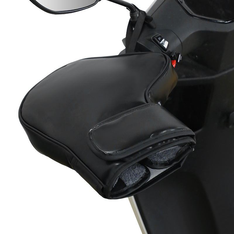 Huse pentru ghidoane ale motocicletei electrice – încălzite iarna, din bumbac gros cu căptușeală de fleece, rezistente la vânt, unisex pentru adulți și copii