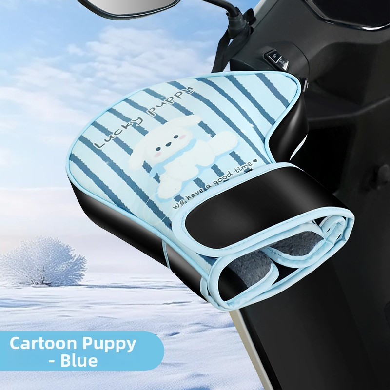 Huse pentru ghidoane ale motocicletei electrice – încălzite iarna, din bumbac gros cu căptușeală de fleece, rezistente la vânt, unisex pentru adulți și copii