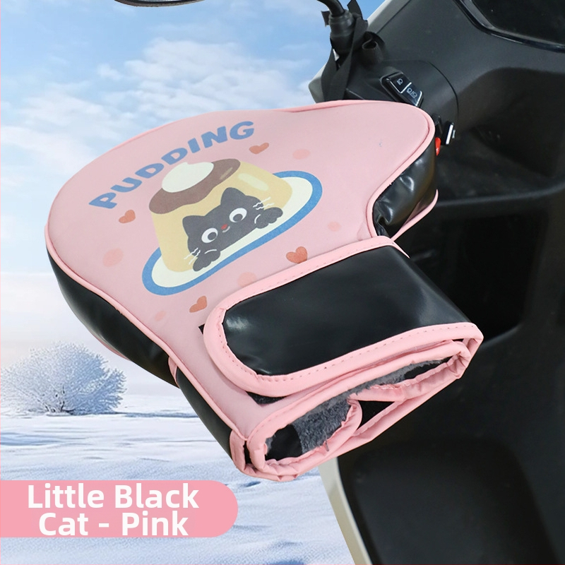 Huse pentru ghidoane ale motocicletei electrice – încălzite iarna, din bumbac gros cu căptușeală de fleece, rezistente la vânt, unisex pentru adulți și copii