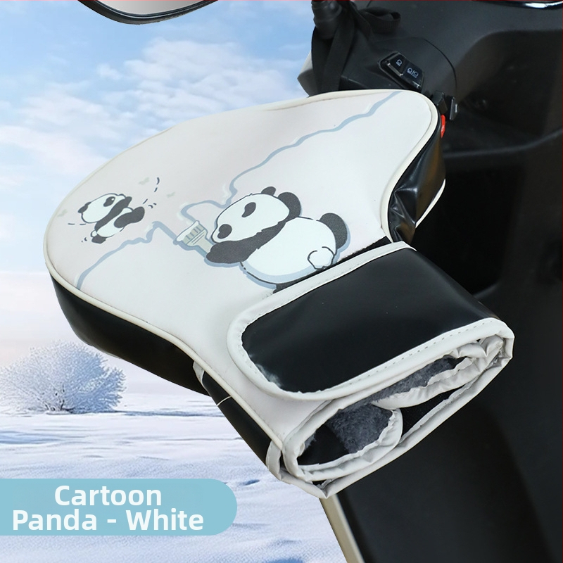 Huse pentru ghidoane ale motocicletei electrice – încălzite iarna, din bumbac gros cu căptușeală de fleece, rezistente la vânt, unisex pentru adulți și copii