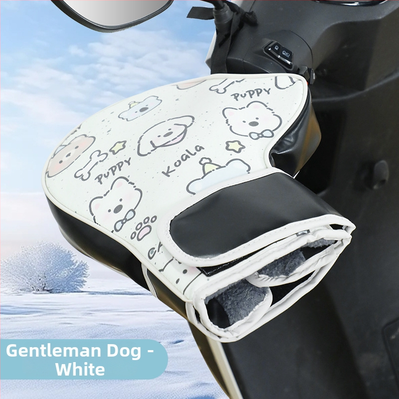 Huse pentru ghidoane ale motocicletei electrice – încălzite iarna, din bumbac gros cu căptușeală de fleece, rezistente la vânt, unisex pentru adulți și copii