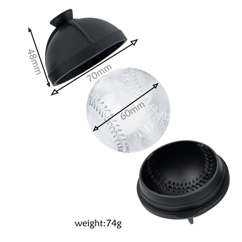 EHUNT φόρμα σιλικόνης για μπάλες πάγου ουίσκι, χωρητικότητα 90 ml, με εκτυπωμένο λογότυπο, δυνατότητα προσαρμογής