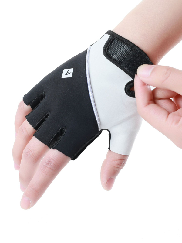 Mănuși de ciclism unisex - cu deget jumătate, respirante, antiderapante, absorbție a șocurilor - Fibre de poliester