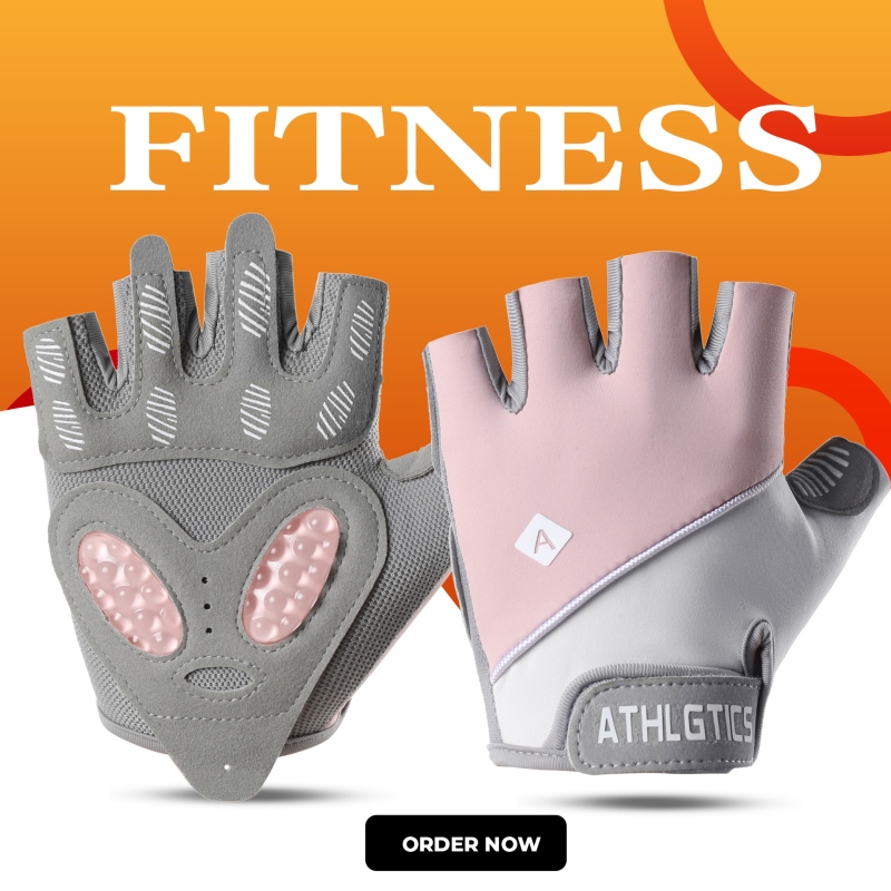 Mănuși de ciclism unisex - cu deget jumătate, respirante, antiderapante, absorbție a șocurilor - Fibre de poliester