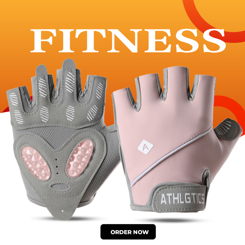 Mănuși de ciclism unisex - cu deget jumătate, respirante, antiderapante, absorbție a șocurilor - Fibre de poliester