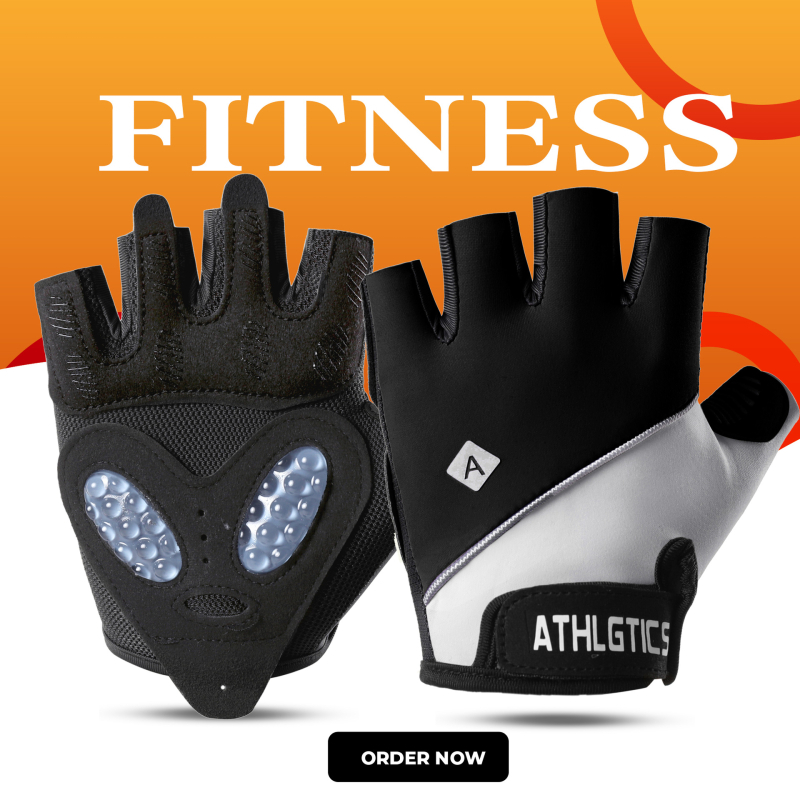 Mănuși de ciclism unisex - cu deget jumătate, respirante, antiderapante, absorbție a șocurilor - Fibre de poliester