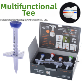 GVOVLVF Golf Tees με ρυθμιζόμενο ύψος και μαρκαδόρους κατεύθυνσης, πλαστικά εξαρτήματα προπόνησης