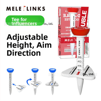 GVOVLVF Golf Tees με ρυθμιζόμενο ύψος και μαρκαδόρους κατεύθυνσης, πλαστικά εξαρτήματα προπόνησης