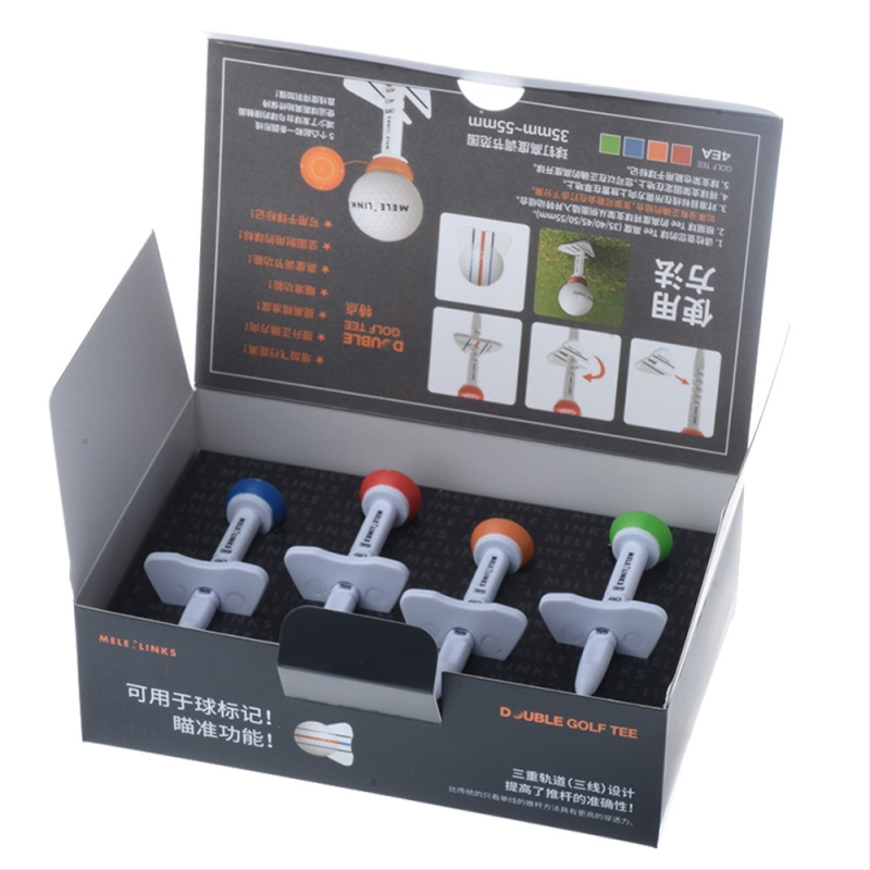 GVOVLVF Golf Tees με ρυθμιζόμενο ύψος και μαρκαδόρους κατεύθυνσης, πλαστικά εξαρτήματα προπόνησης