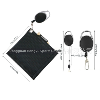 WOSOFE Πετσέτα για golf μπάλες, PU υλικό, δυνατότητα εκτύπωσης λογότυπου, αξεσουάρ γκολφ