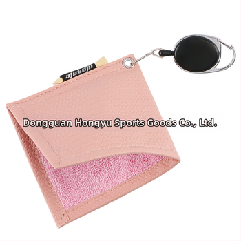 WOSOFE Πετσέτα για golf μπάλες, PU υλικό, δυνατότητα εκτύπωσης λογότυπου, αξεσουάρ γκολφ