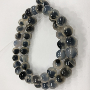 Karkötőkhöz való szabad gyöngyök: cukor-szív minta; kerek forma; agat anyag; feldolgozási technika vágás, csiszolás, polírozás; származás Yiwu
