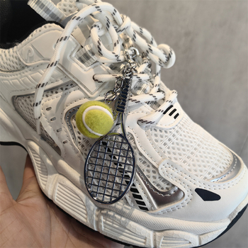 Korejiešu stila personalizēts retro kedas kulons ar ziedu akcentu, saderīgs ar kedām, ikdienas un auduma apaviem, visu sezonu