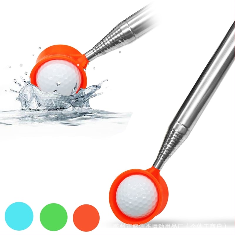 Τηλεσκοπικός συλλέκτης μπάλας από ανοξείδωτο ατσάλι, χειροκίνητος συλλέκτης μπάλας γκολφ, 10–13 τμήματα